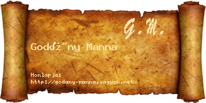 Godány Manna névjegykártya